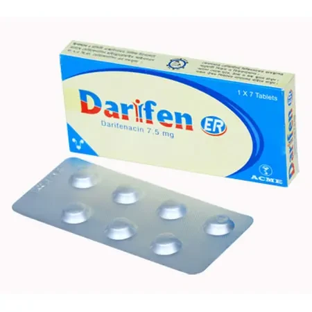 Pack Image: Darifen ER 7.5 mg Tablet (1 x 7)