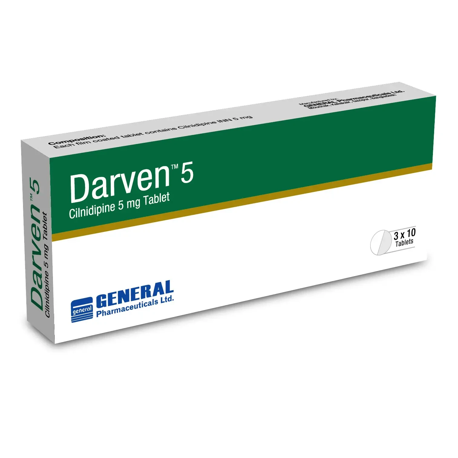 Pack Image: Darven 5 mg Tablet (3 x 10)