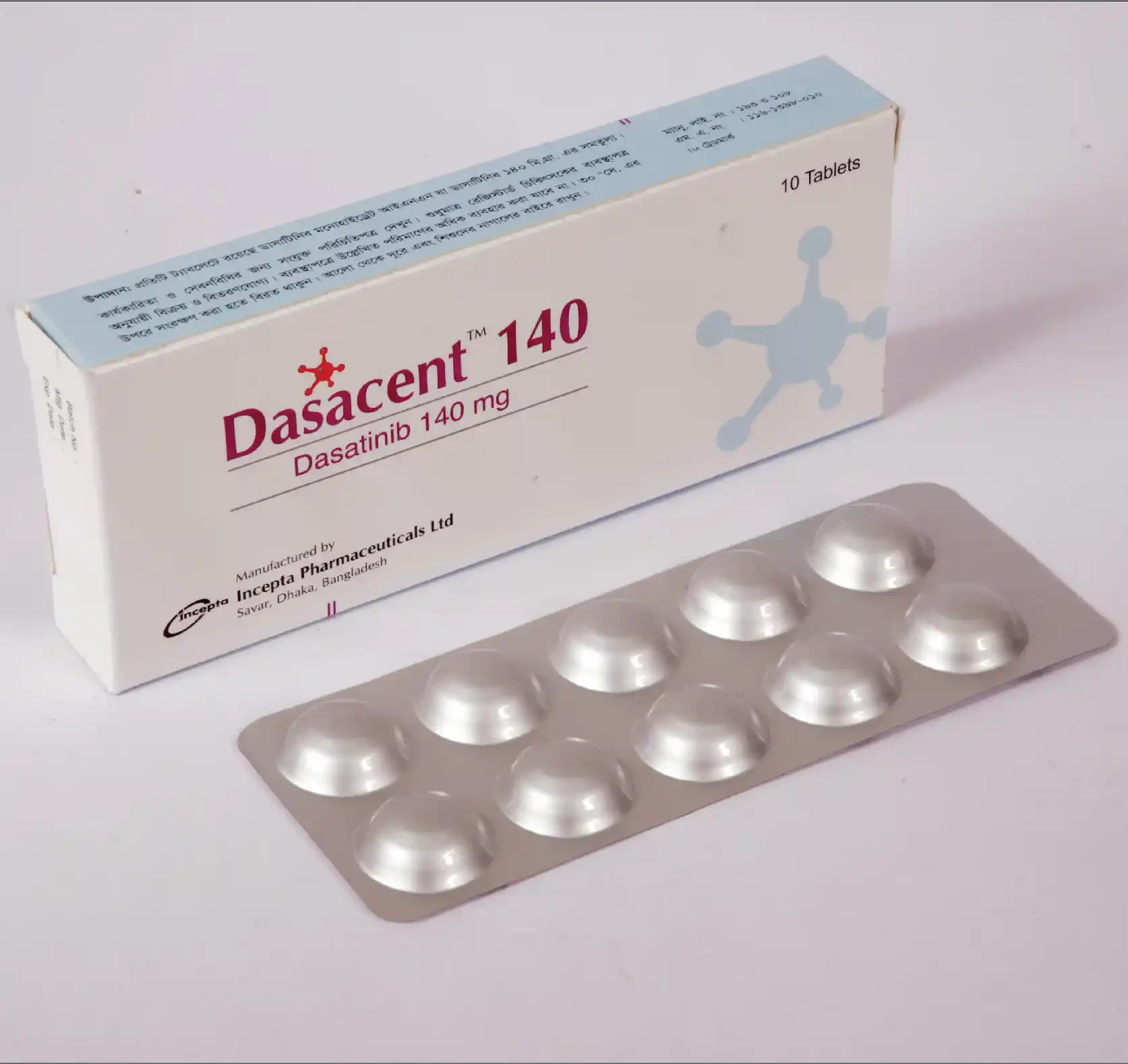 Pack Image: Dasacent 140 mg Tablet (1 x 10)
