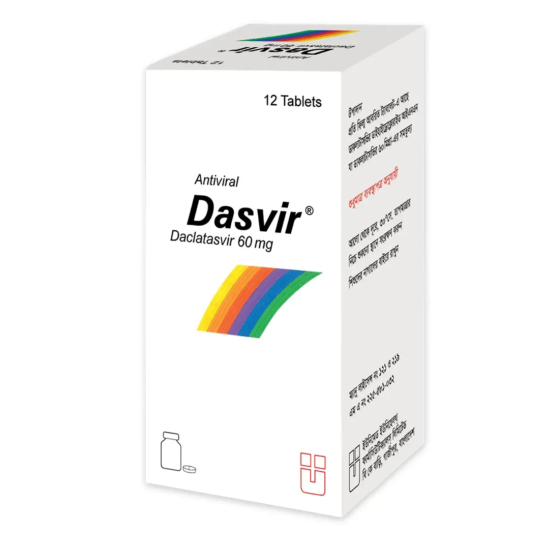 Pack Image: Dasvir 60 mg Tablet (1 x 12)