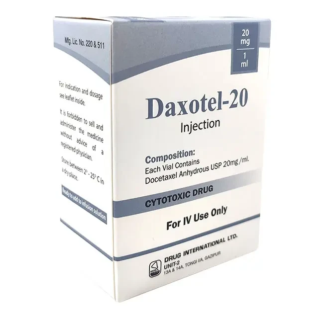 Pack Image: Daxotel 20 mg Injection (20 mg vial)