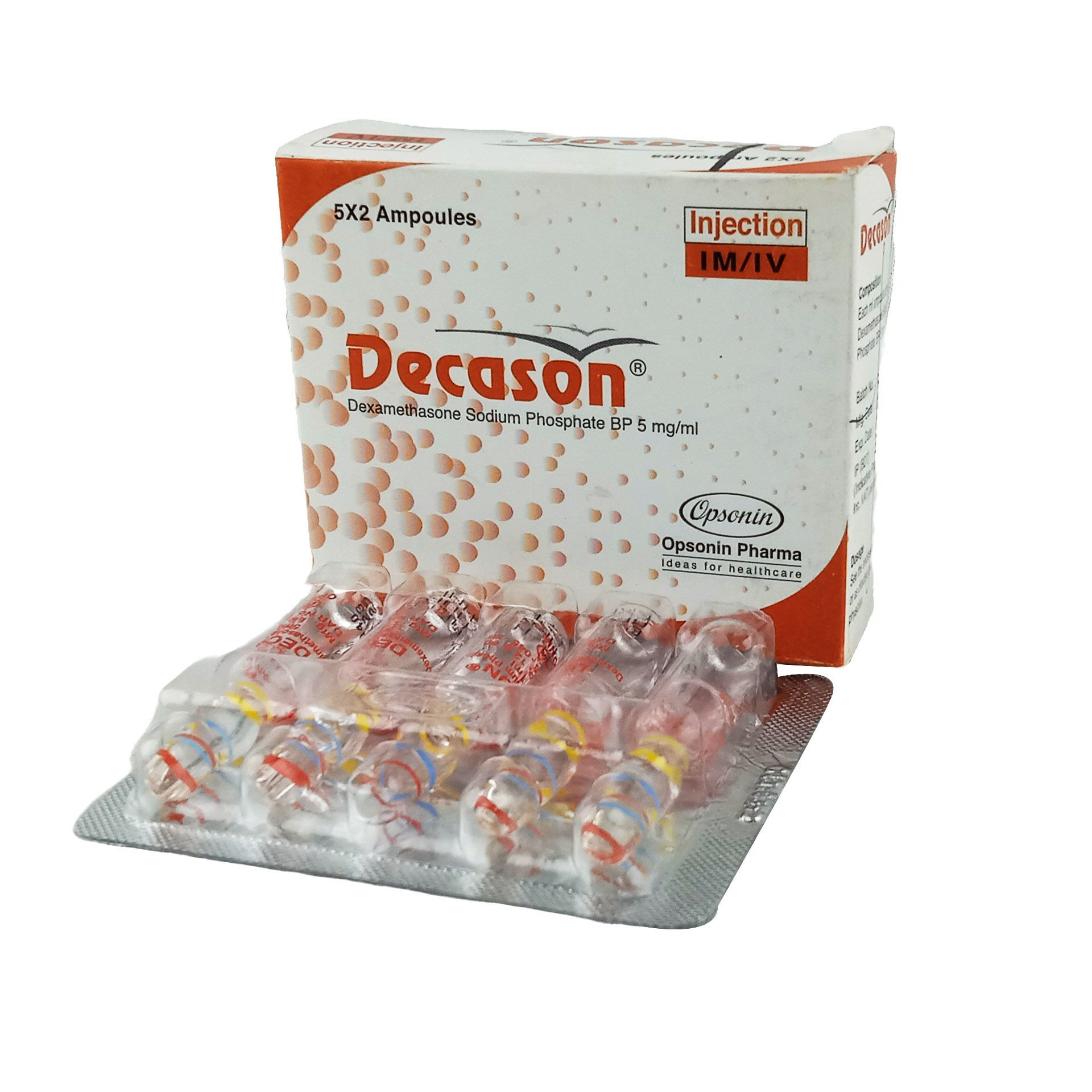 Pack Image: Decason 5 mg Injection (1 ml ampoule)