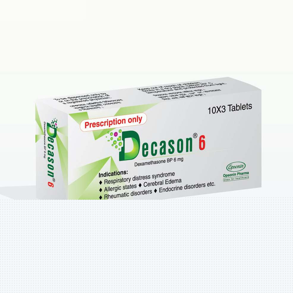 Pack Image: Decason 6 mg Tablet (3 x 10)
