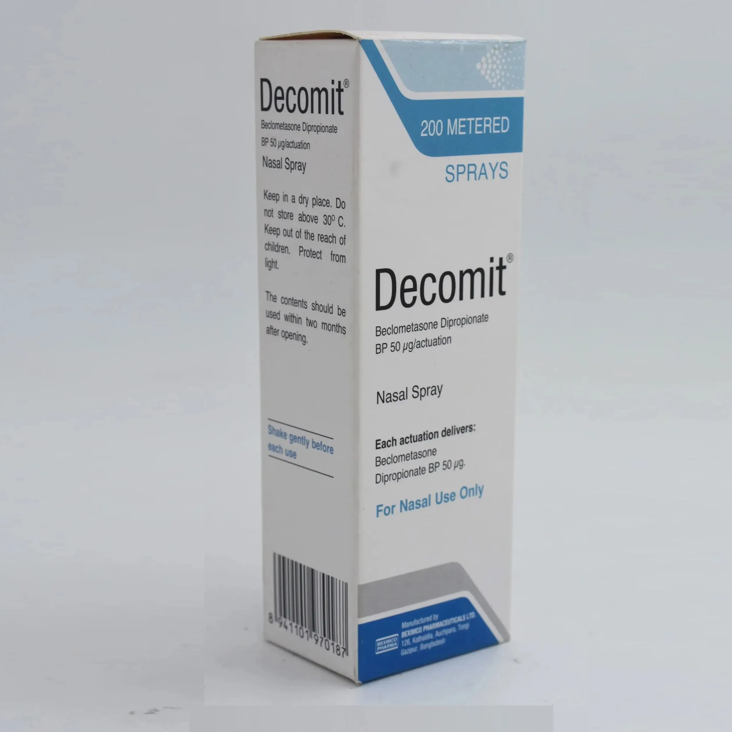 Pack Image: Decomit 50 mcg Nasal Spray (200 metered spray)