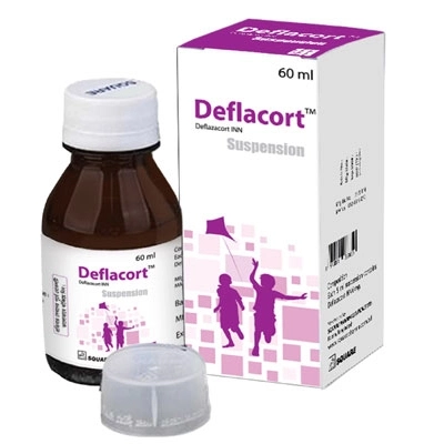 Pack Image: Deflacort 6 mg Suspension (60 ml bottle)