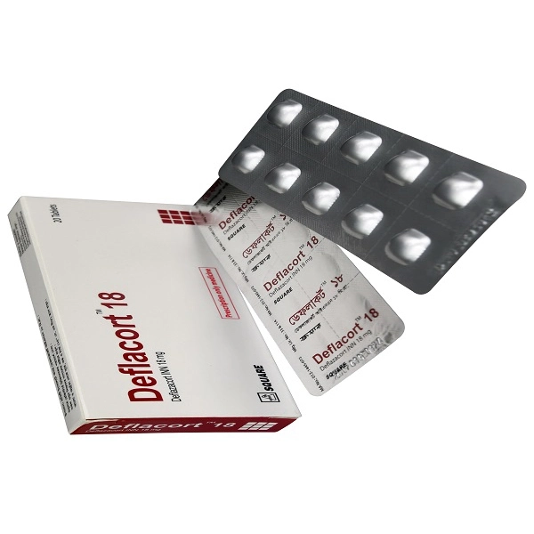 Pack Image: Deflacort 18 mg Tablet (2 x 10)