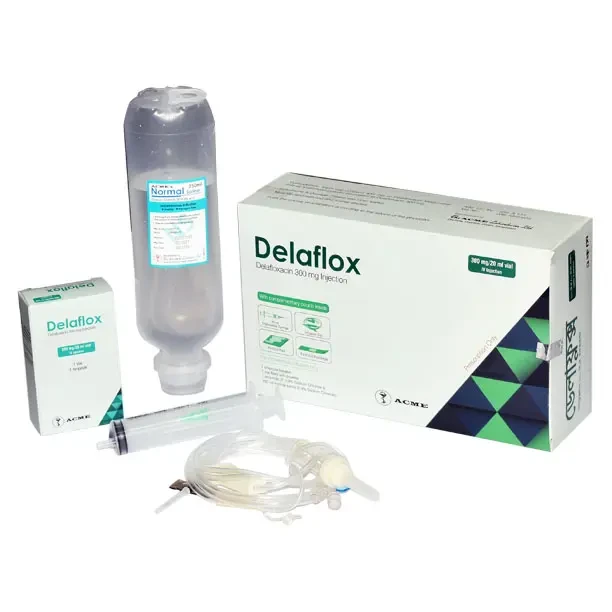 Pack Image: Delaflox 300 mg Injection (300 mg vial)