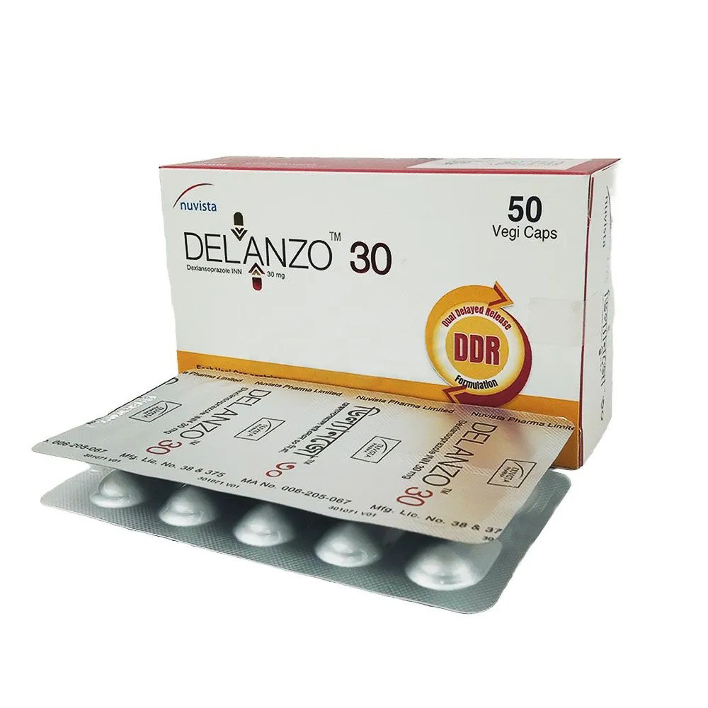 Pack Image: Delanzo 30 mg Capsule (5 x 10)