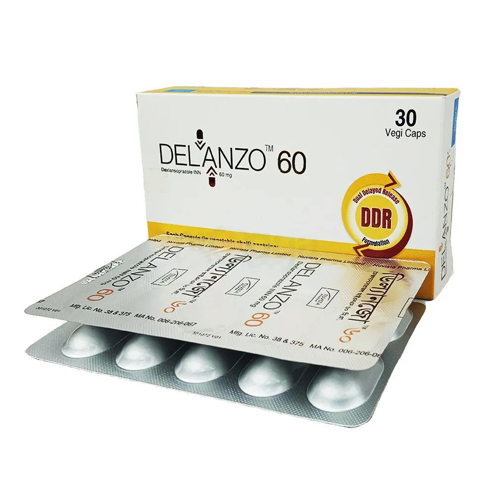 Pack Image: Delanzo 60 mg Capsule (3 x 10)