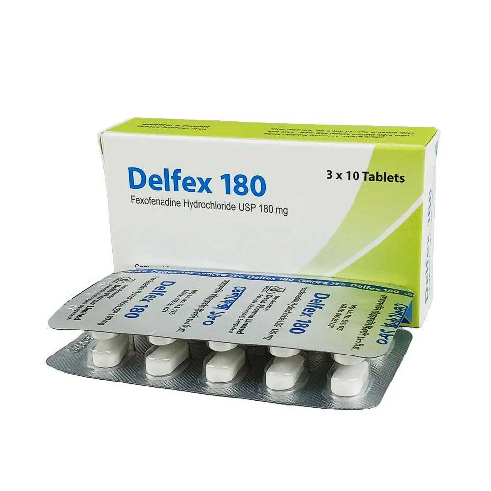 Pack Image: Delfex 180 mg Tablet (3 x 10)