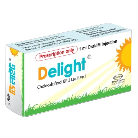 Pack Image: Delight 200000 IU Injectable Solution (Oral & IM) (1 ml ampoule)