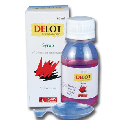 Pack Image: Delot 2.5 mg Syrup (60 ml bottle)
