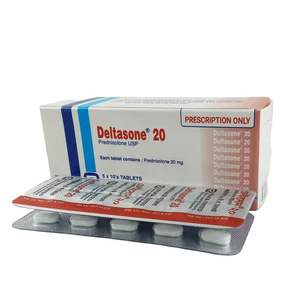 Pack Image: Deltasone 20 mg Tablet (5 x 10)