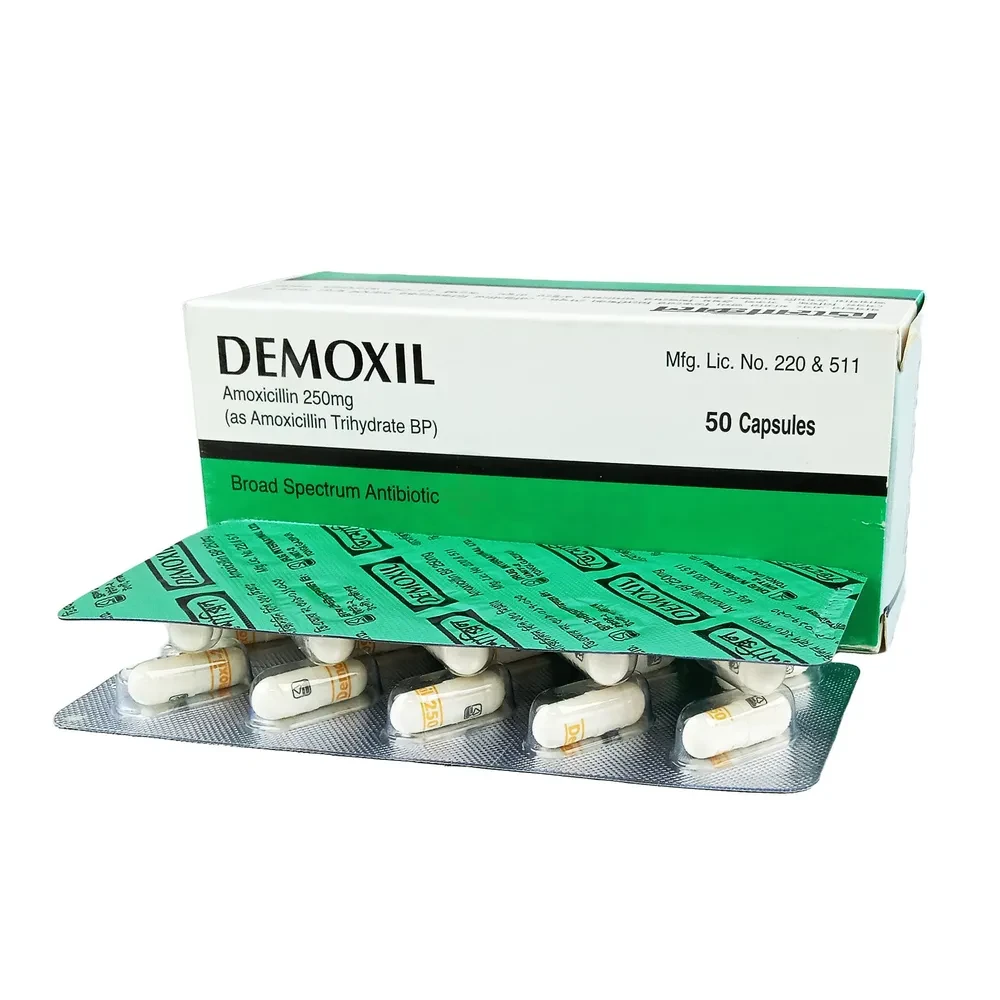 Pack Image: Demoxil 250 mg Capsule (5 x 10)