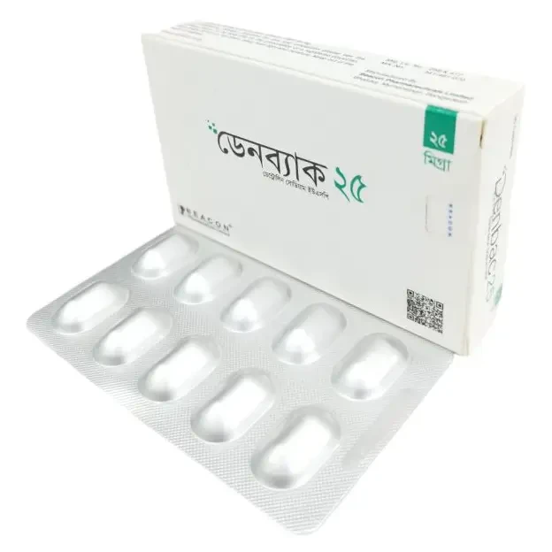 Pack Image: Denbac 25 mg Capsule (3 x 10)