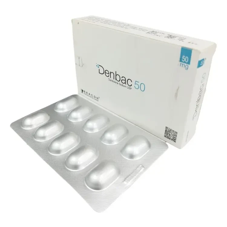 Pack Image: Denbac 50 mg Capsule (3 x 10)