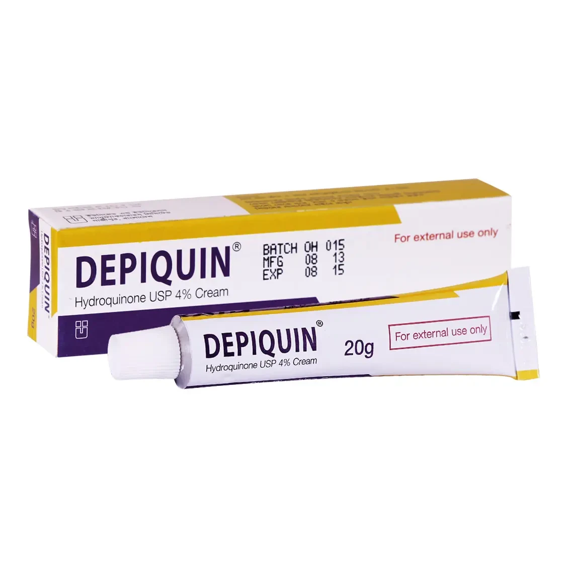 Pack Image: Depiquin 4% Cream (20 gm tube)
