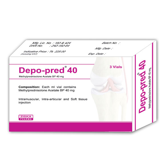 Pack Image: Depo-pred 40 mg Injection (40 mg vial)