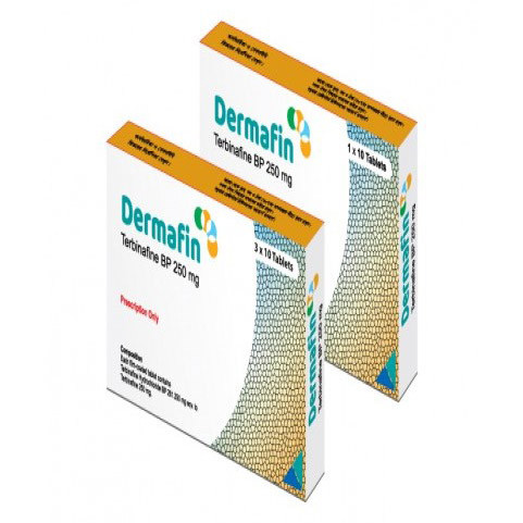 Pack Image: Dermafin 250 mg Tablet (1 x 10)