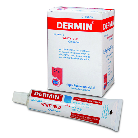 Pack Image: Dermin 6% 3% Ointment (25 gm tube)