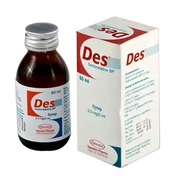 Pack Image: Des 2.5 mg Syrup (60 ml bottle)