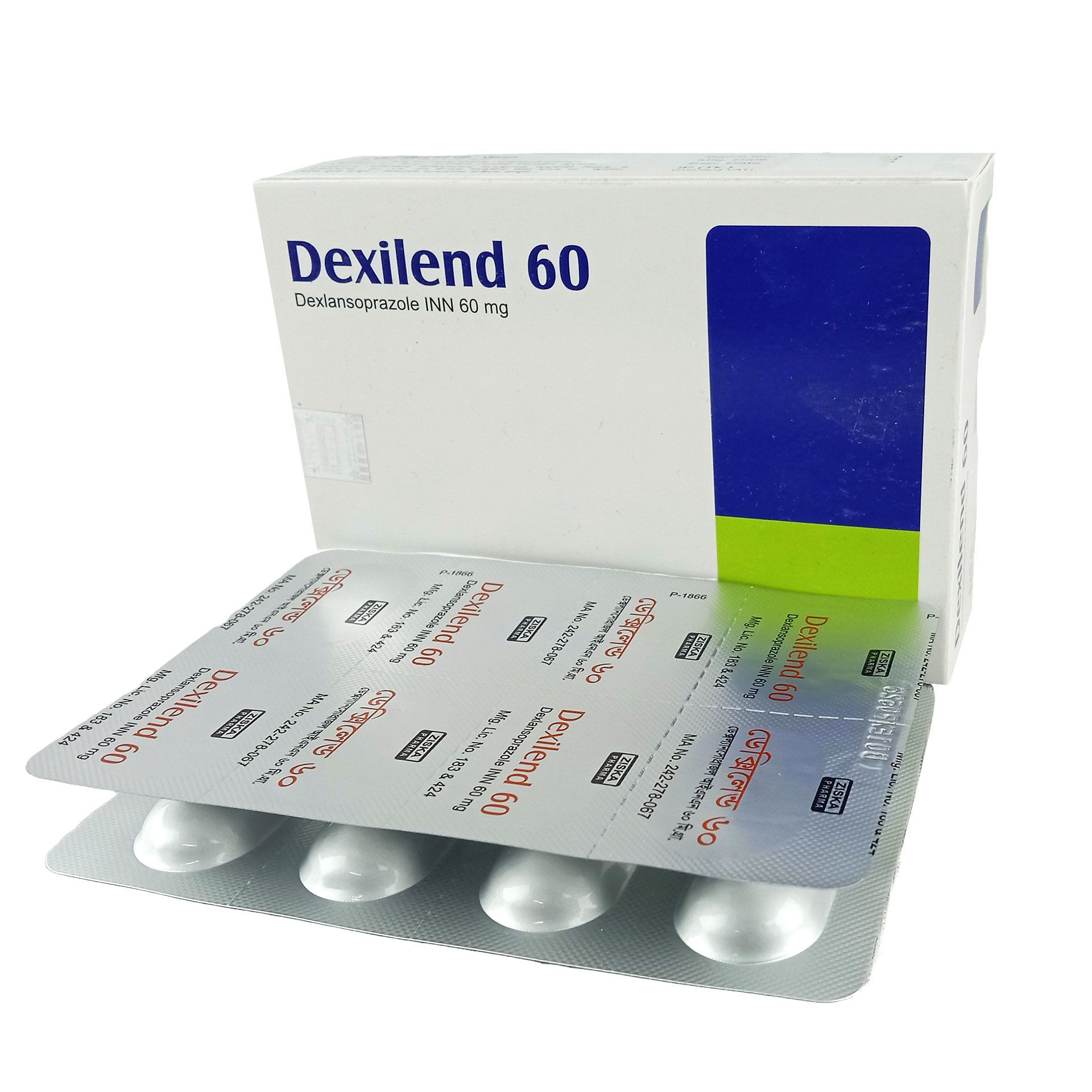 Pack Image: Dexilend 60 mg Capsule (4 x 8)