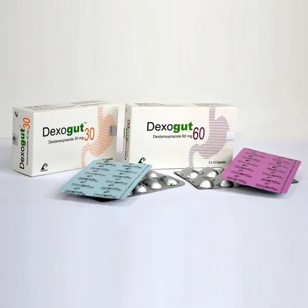 Pack Image: Dexogut 60 mg Capsule (3 x 10)