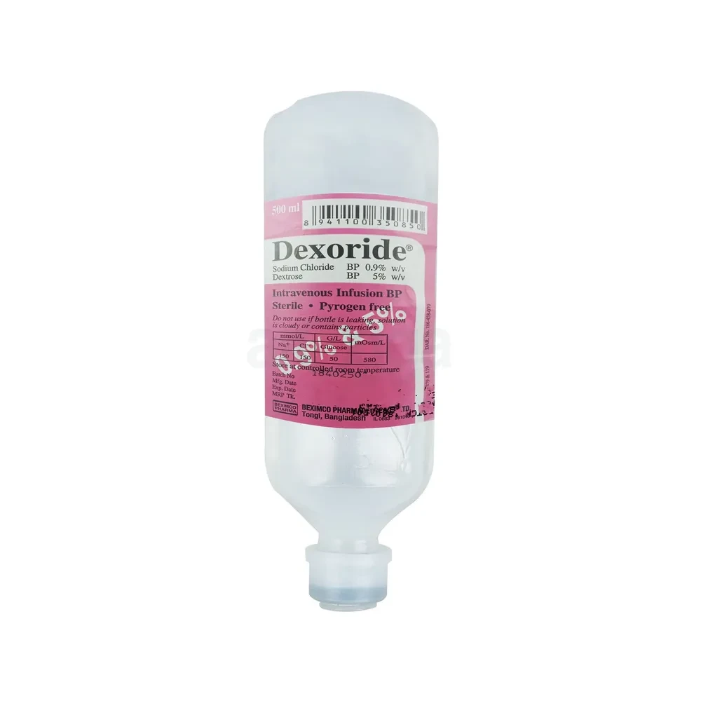Pack Image: Dexoride 0.9% 5% Injection (500 ml bag)