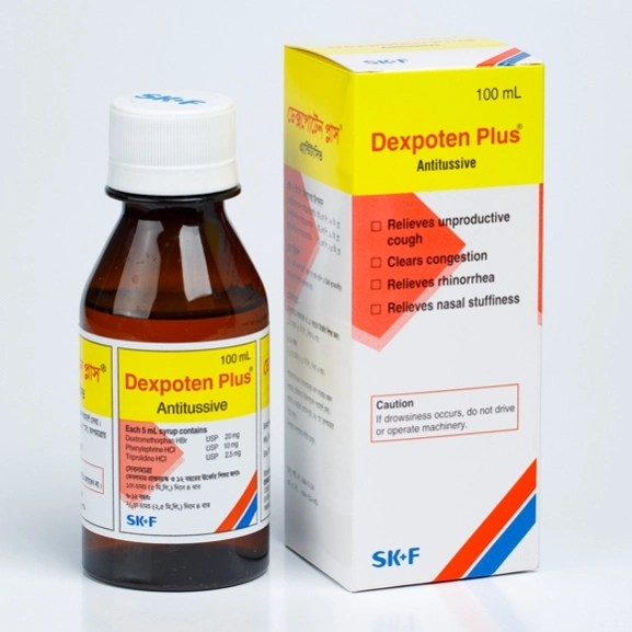 Pack Image: Dexpoten Plus (20 mg Syrup (100 ml bottle)