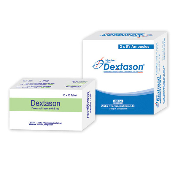 Pack Image: Dextason 5 mg Injection (1 ml ampoule)