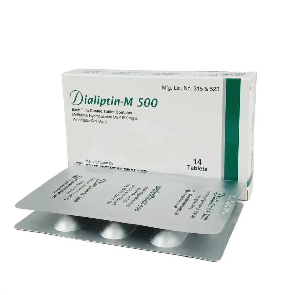 Pack Image: Dialiptin-M 50 mg Tablet (2 x 7)