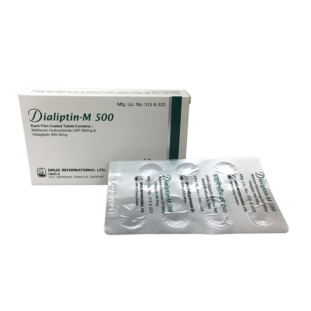 Pack Image: Dialiptin-M 50 mg Tablet (2 x 7)
