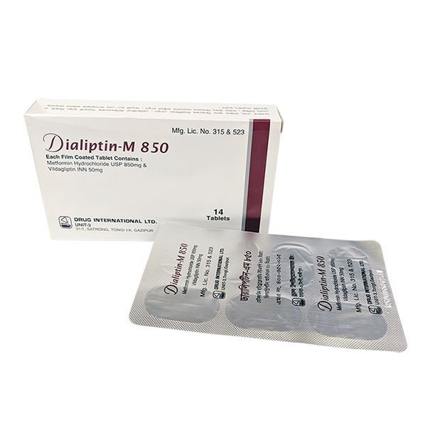 Pack Image: Dialiptin-M 50 mg Tablet (2 x 7)