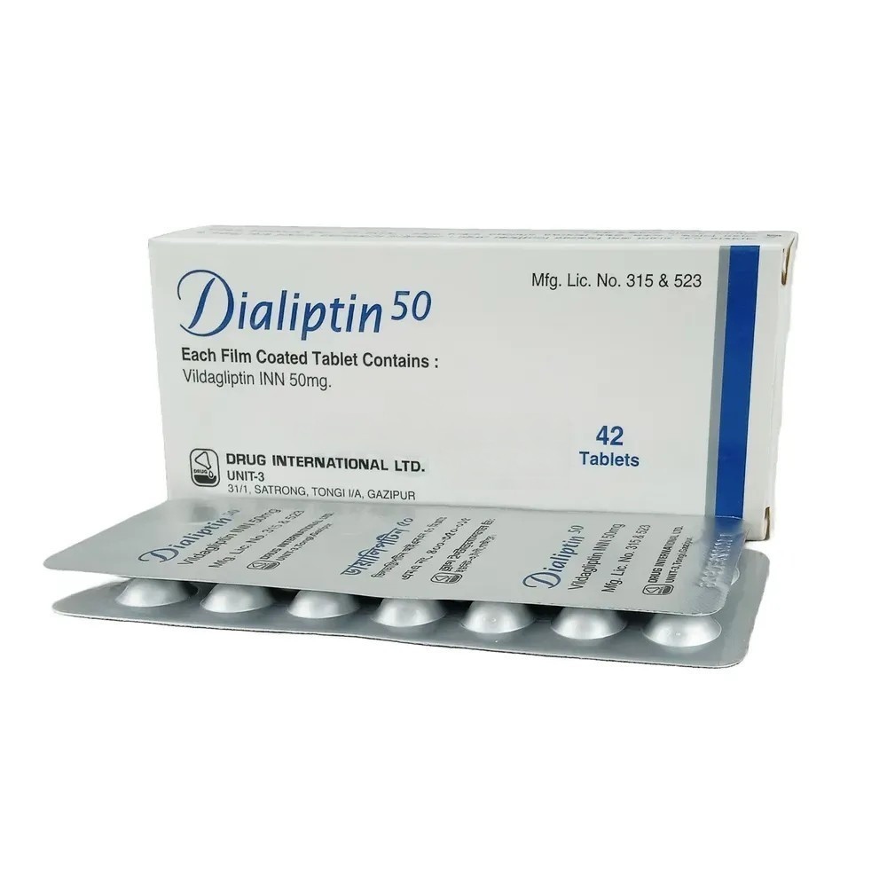 Pack Image: Dialiptin 50 mg Tablet (3 x 14)