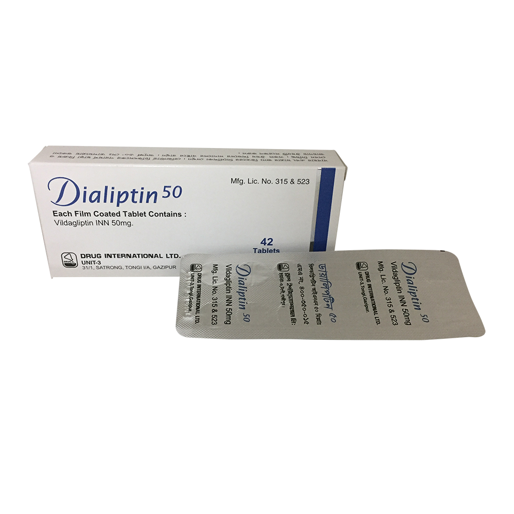 Pack Image: Dialiptin 50 mg Tablet (3 x 14)
