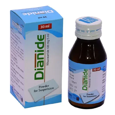 Pack Image: Dianide 100 mg Suspension (30 ml bottle)