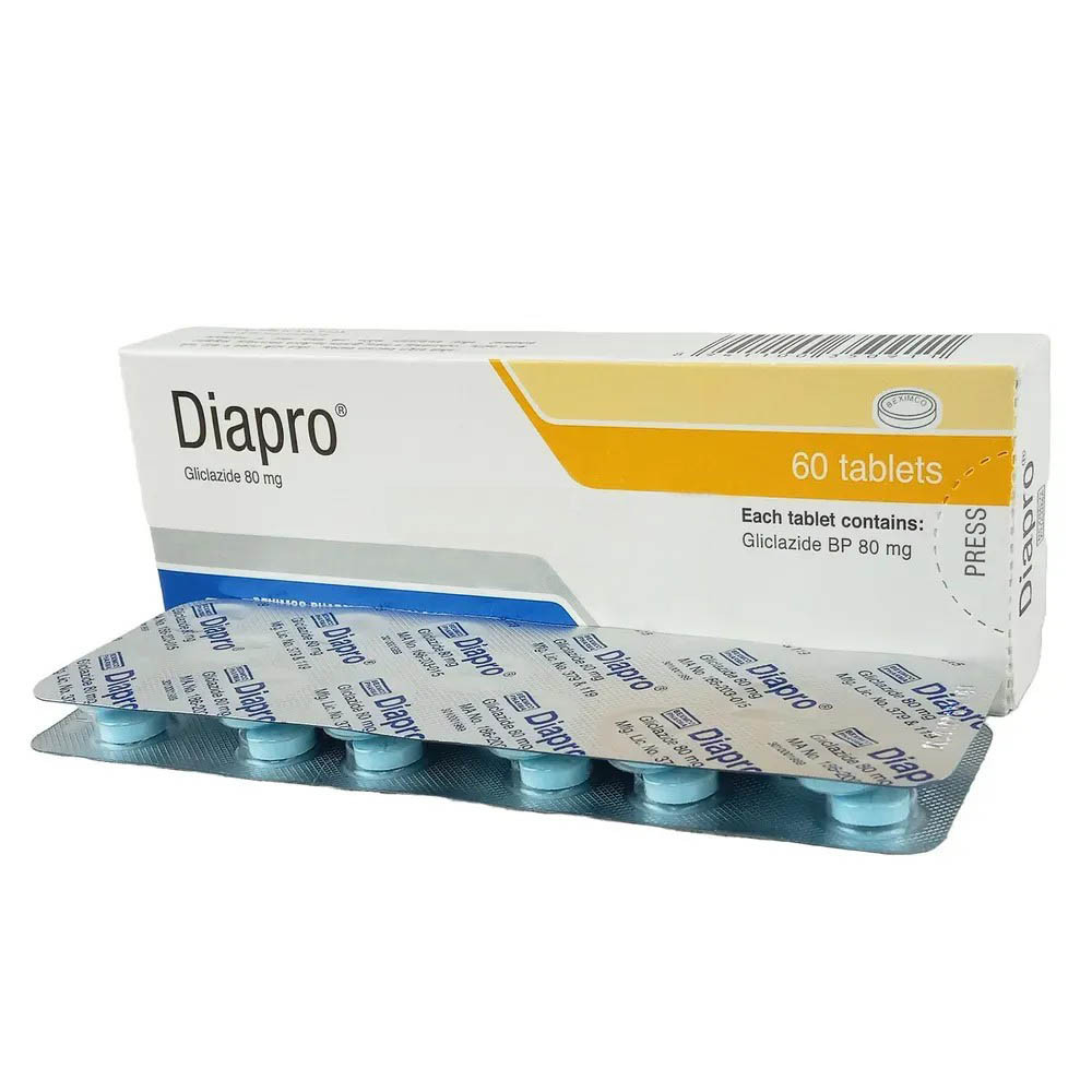 Pack Image: Diapro 80 mg Tablet (4 x 15)