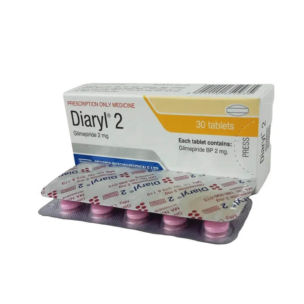 Pack Image: Diaryl 2 mg Tablet (3 x 10)