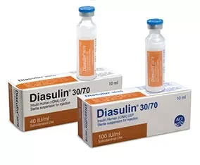 Pack Image: Diasulin 30% 70% Injection (10 ml vial)