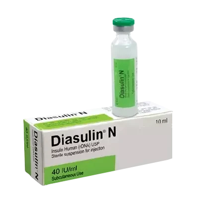 Pack Image: Diasulin N 40 IU Injection (10 ml vial)