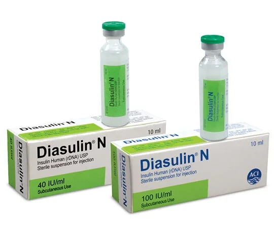 Pack Image: Diasulin N 40 IU Injection (10 ml vial)
