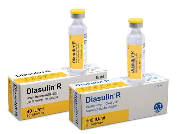 Pack Image: Diasulin R 100 IU Injection (3 ml cartridge)
