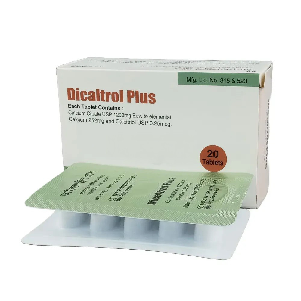 Pack Image: Dicaltrol Plus 1200 mg Tablet (4 x 5)