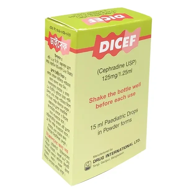 Pack Image: Dicef 125 mg Pediatric Drop (15 ml bottle)