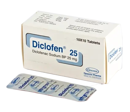 Pack Image: Diclofen 25 mg Tablet (10 x 10)