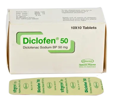 Pack Image: Diclofen 50 mg Tablet (10 x 10)