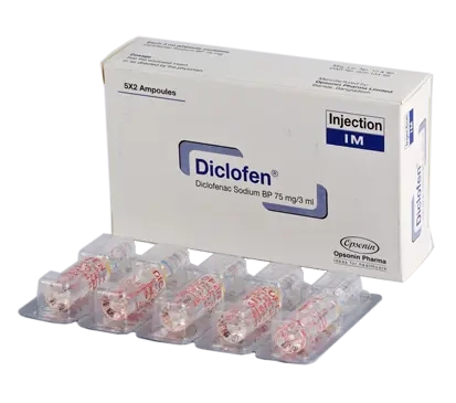 Pack Image: Diclofen 75 mg Injection (3 ml ampoule)