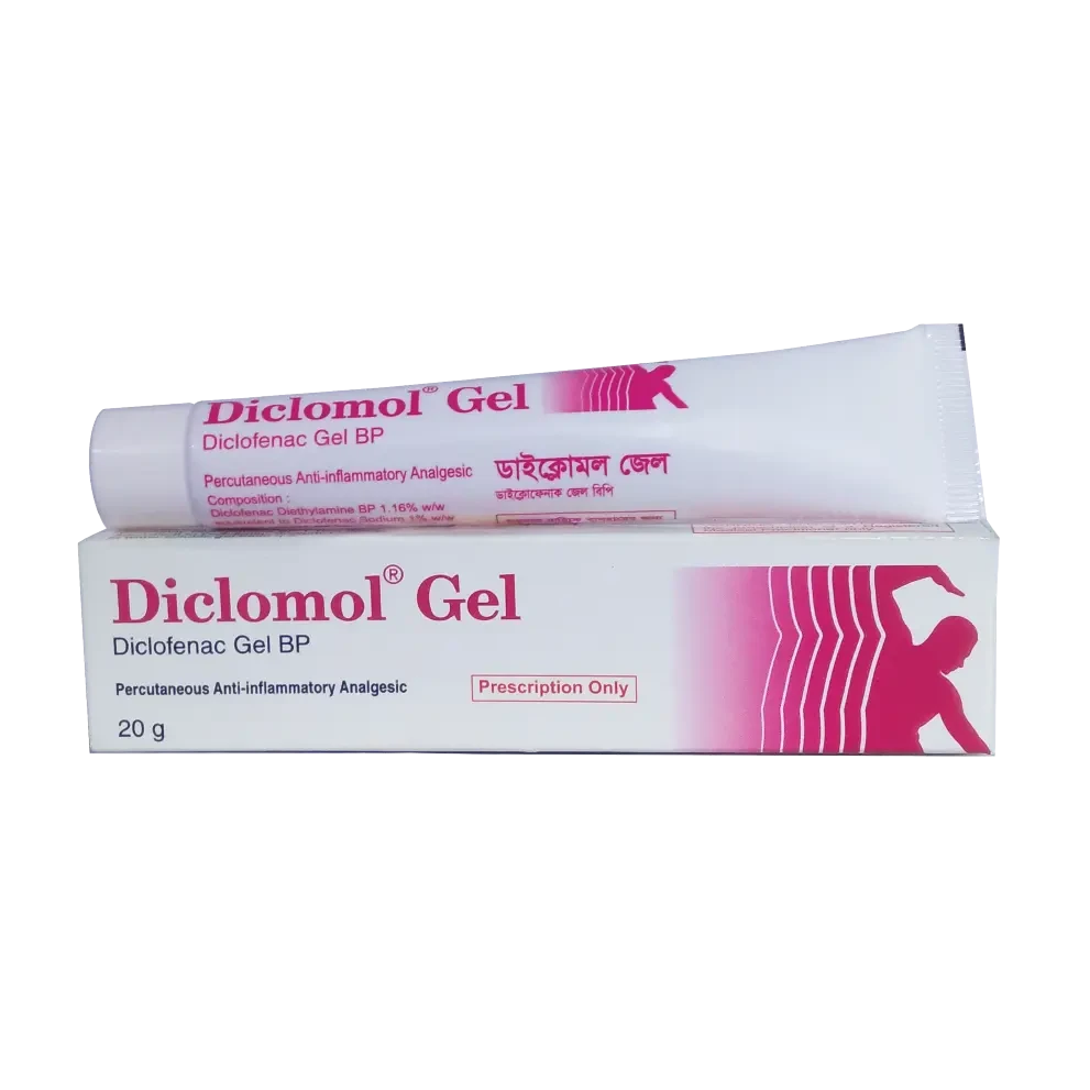 Pack Image: Diclomol 1% w Gel (20 gm tube)