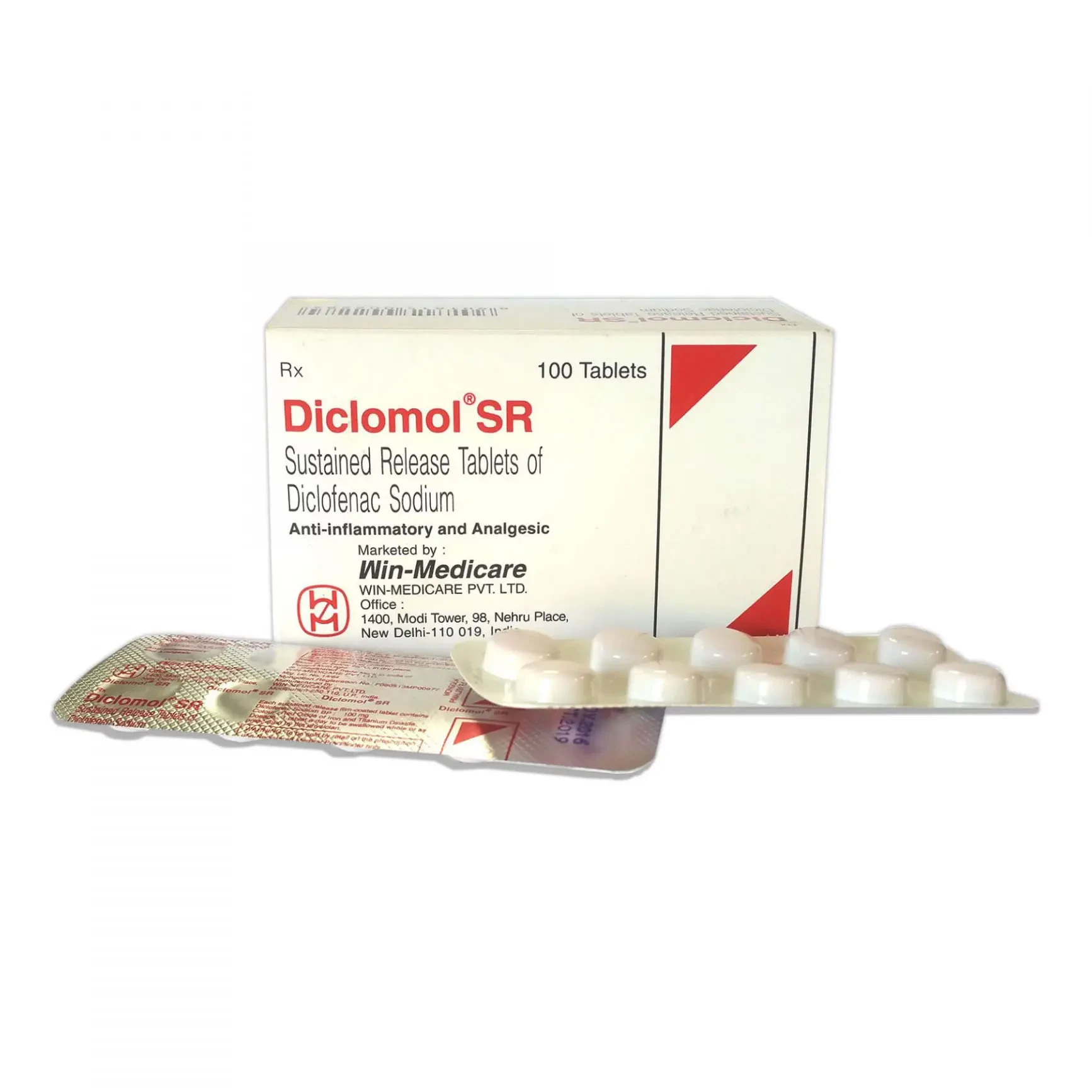 Pack Image: Diclomol SR 100 mg Tablet (10 x 10)
