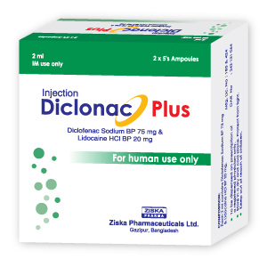 Pack Image: Diclonac Plus (75 mg Injection (2 ml ampoule)